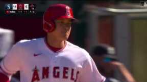 Shohei Ohtani with a Single,triple,& 2 Run Home Run! #mlb #baseball #shorts