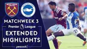 West Ham United v. Brighton | PREMIER LEAGUE HIGHLIGHTS | 8/21/2022 | NBC Sports