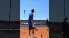 Is It POSSIBLE To Hit a HOME RUN With ONE HAND?! #shorts #baseball