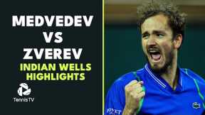 The Match That Had EVERYTHING! Medvedev vs Zverev Epic | Indian Wells 2023 Highlights