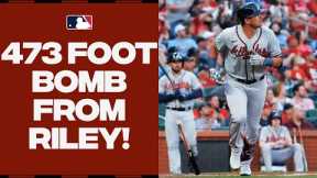 473 FEET ONTO THE CONCOURSE!! Austin Riley sends this baseball into ORBIT with MONSTER home run!