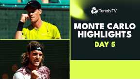 Medvedev vs Zverev EPIC; Djokovic Battles Musetti & More | Monte Carlo 2023 Highlights Day 5