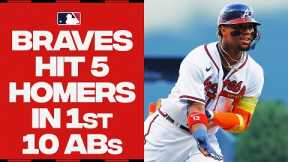 The Braves hit 5 homers in 1st 10 at-bats! (Ronald Acuña Jr. goes deep twice!)