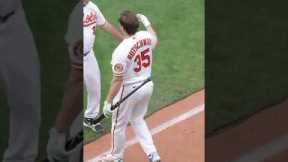 Adley Rutschman hits off his dad at the Home Run Derby! Baseball is so special! 🧡🧡