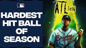 121.2 mph!! Ronald Acuña Jr. SMOKES the hardest-hit ball of the season for a home run!