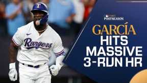 Adolis García ELECTRIFIES TEXAS! 3-RUN HR (Epic Bat Flip)