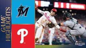 Marlins vs. Phillies Wild Card Game 1 Highlights (10/3/23) | MLB Highlights