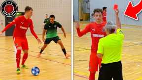 I Played in a PRO FUTSAL MATCH & I Got a RED CARD! (Football Skills & Goals)