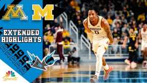 HIGHLIGHTS: Minnesota vs. Michigan | Big Ten Men's Basketball | 1/4/2024 | NBC Sports