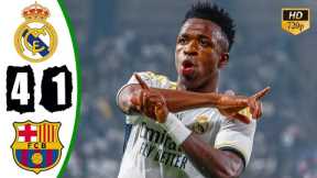 Real Madrid vs Barcelona 4-1 Highlights & All Goals 2024 HD 🔥 Vinicius Junior Hattrick