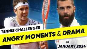 Tennis Angry Moments & Drama - Challengers - January 2024