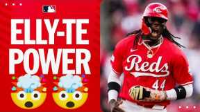 ELLY DE LA CRUZ OFF THE BATTER'S EYE! 🤯 First HR of 2024 for the Reds SUPERSTAR! 🤩