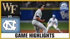 Wake Forest vs. North Carolina Game Highlights | 2024 ACC Baseball Championship (Pool Play)