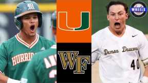 Miami vs #14 Wake Forest (Exciting!) | 2025 College Baseball Highlights