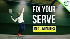 Tennis Serve Fix in 10 Minutes! (Lesson Part 1)