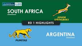 HIGHLIGHTS | SOUTH AFRICA v ARGENTINA | The Rugby Championship U20 2025 | Round 1