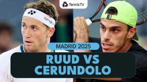 Francisco Cerundolo vs Casper Ruud Highlights | Madrid 2025
