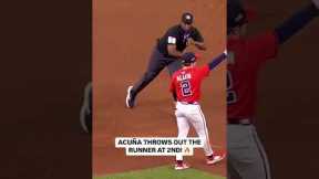 Don’t run on Acuña! 💪 #braves #ronaldacuna #baseball #mlb