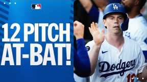 FULL AT-BAT: On the 12th (!!) pitch of the at-bat, Will Smith hits a home run and wins the battle!