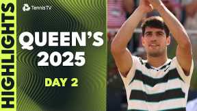 Alcaraz Returns To Grass; Fritz vs Moutet Epic; Draper, Shelton Play | Queen's 2025 Highlights Day 2