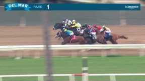 What's a Good Name wins race 1 at Del Mar 7/19/25