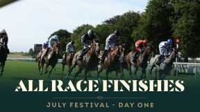 All race finishes from day one of the Debenhams July Festival at Newmarket racecourse
