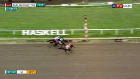 Incredible horse! JOURNALISM wins dramatic 2025 Haskell Stakes!