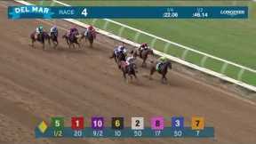 Mia Mac wins race 4 at Del Mar 8/14/25