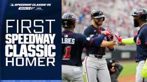 First Speedway Classic HOME RUN is smoked out by Braves' Eli White! 🏎️