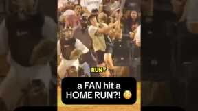 they let a RANDOM fan bat… then he hit a HOME RUN 😳