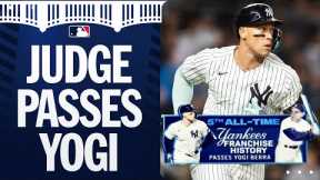 Aaron Judge PASSES Yogi Berra for most home runs in Yankees history! 👏