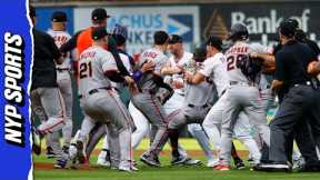 Punches thrown as Rockies and Giants BRAWL following Rafael Devers home run