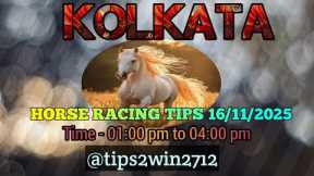 KOLKATA RACE TIPS 16-11-2025 | TIPS WITH ANALYSIS | FREE HORSE RACE TIPS | #kolkataracetips