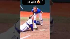 Unforgettable Softball Finale: Last Run Sparks Heated Moment at Home Plate! #baseball #softball