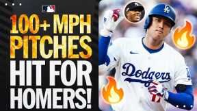 100+ MPH pitches being hit for home runs! ☄️ (Over 15 minutes of home runs 🔥)