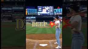 She Did It. Home Run in the Major Leagues.