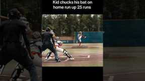 Kid chucks his bat on homerun #shorts