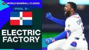 Junior Caminero's ELECTRIC go-ahead home run for the Dominican Republic! ARE YOU NOT ENTERTAINED!? 🫨