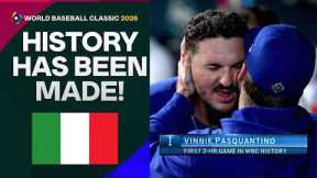 THE FIRST THREE-HOMER GAME IN WORLD BASEBALL CLASSIC HISTORY belongs to Vinnie Pasquantino 🫨
